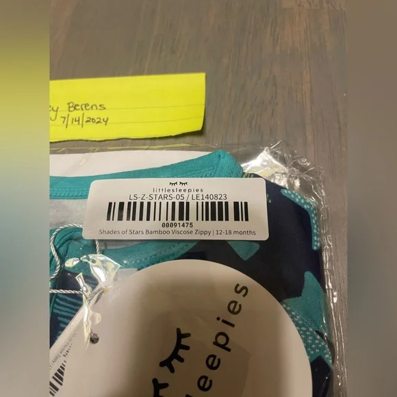 ⭐️ NEW • Little Sleepies • Shade of Stars  Zippy Footie Sleeper | 12-18 months - Picture 5 of 5